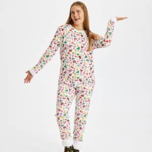 Årets julepyjamas: Hvid Pyjamas - dame / kvinder.