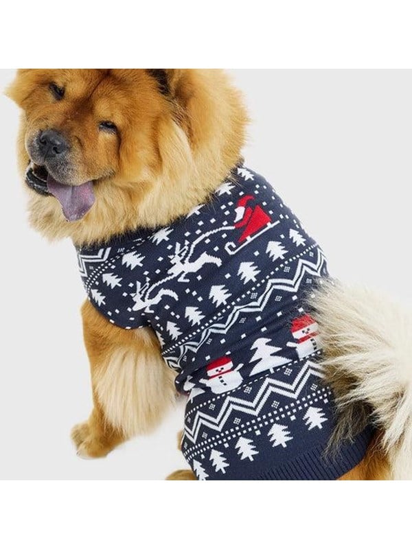 Jule-Sweaters - Den stilede hundejulesweater - L
