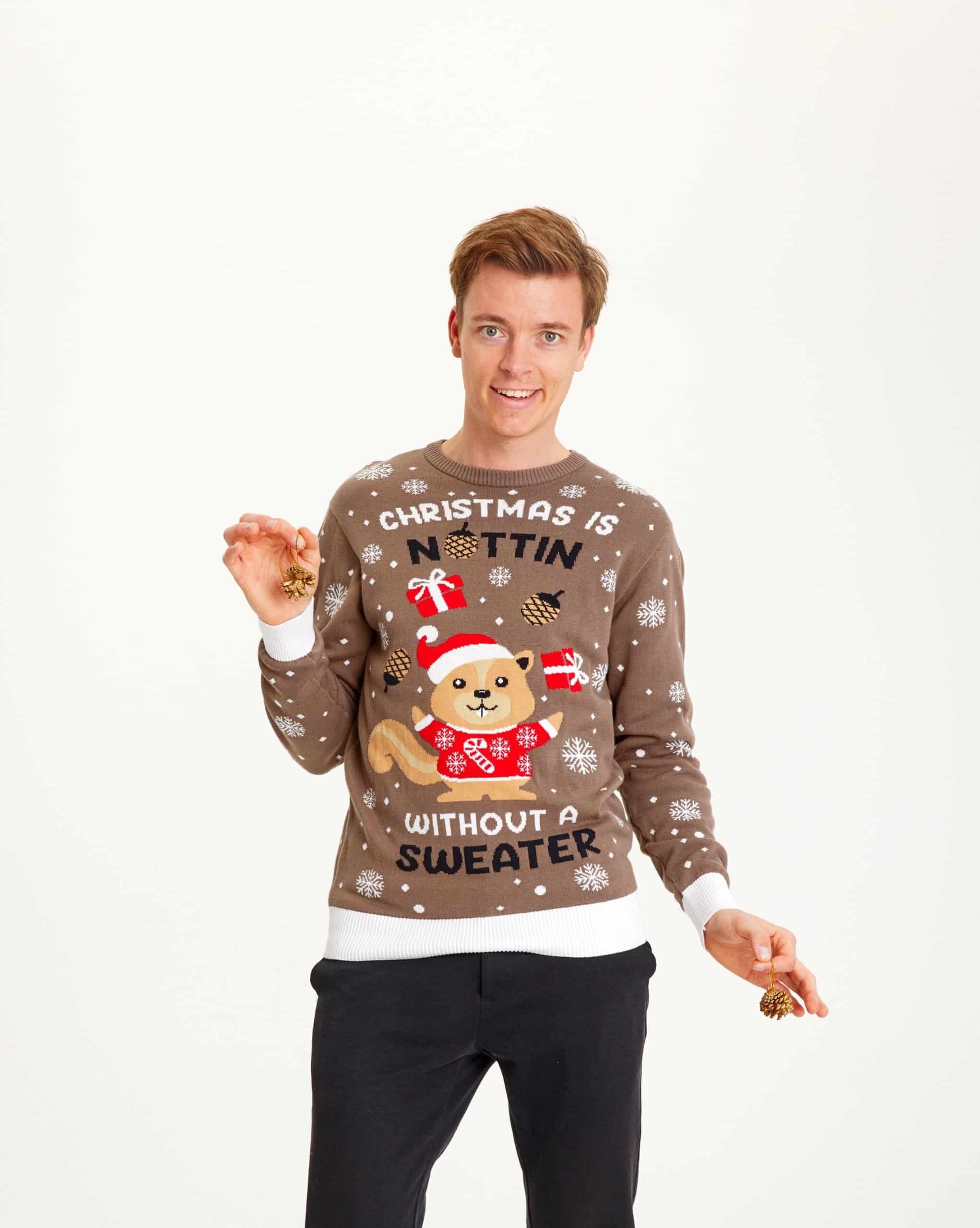 Christmas Is Nuttin Without A Sweater - herre / mænd.