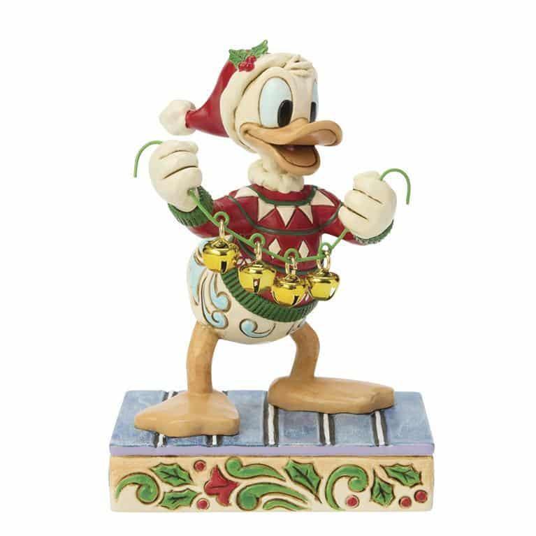 Disney Traditions Figur Anders And med juleklokker
